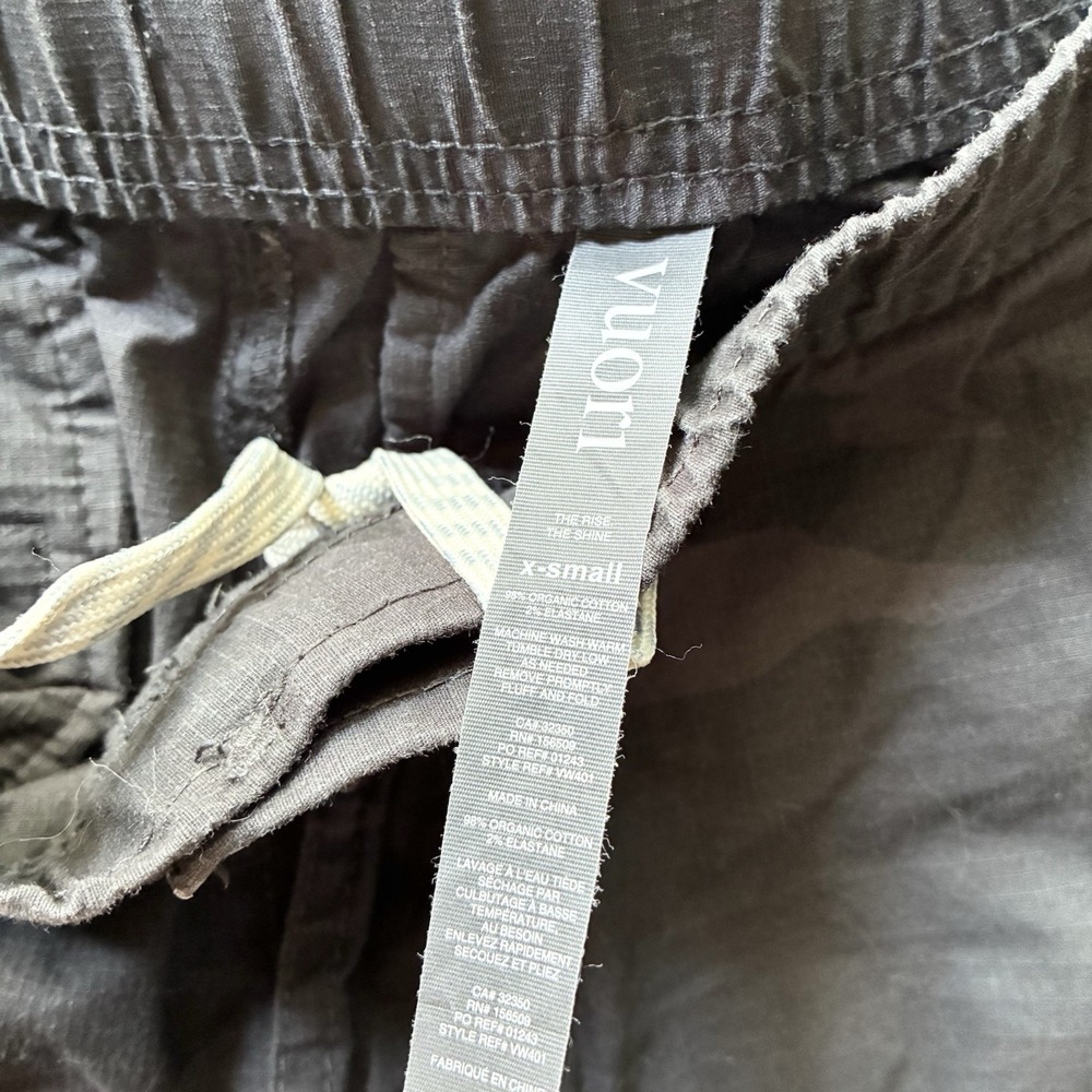 Vuori Ripstop Camo Camouflage Charcoal Gray Black Tapered Hiking Pants Womens XS - Picture 4 of 4
